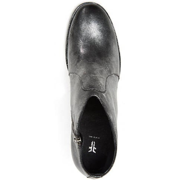 NWOB Frye Grey Metallic Ankle Boots Size 6 - Picture 2 of 6